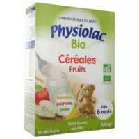 Physiolac Cereales Bio Farine Fruits B/200g à AUDENGE